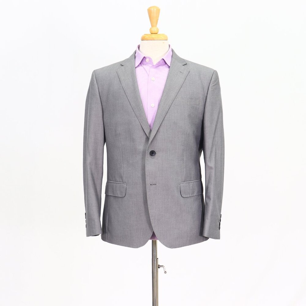 J. Ferrar 42S Gray Blazer Sport Coat Jacket 2-Button Solid Y083
